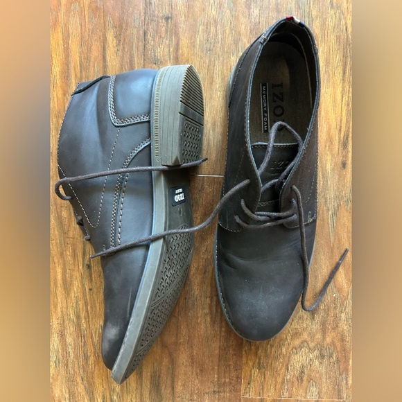 Izod Other - IZOD Men's Lace-up Casual Boots Size 9 Dark Brown Comfortable Memory Foam Comfy